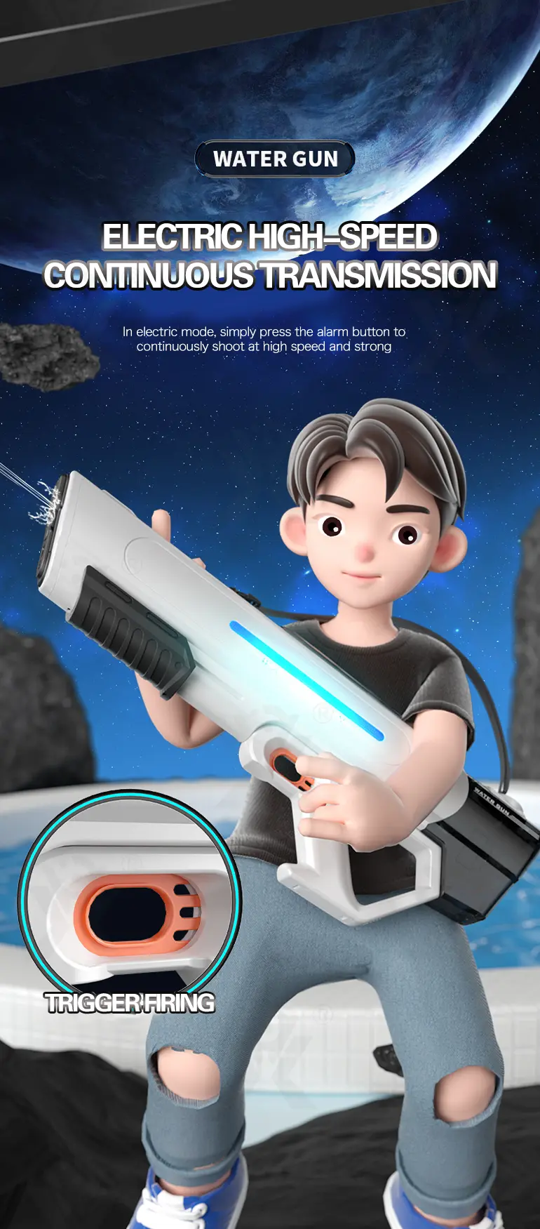 Electric High-Pressure Water Gun (TB-4457016) — illustrated product details, panel 7