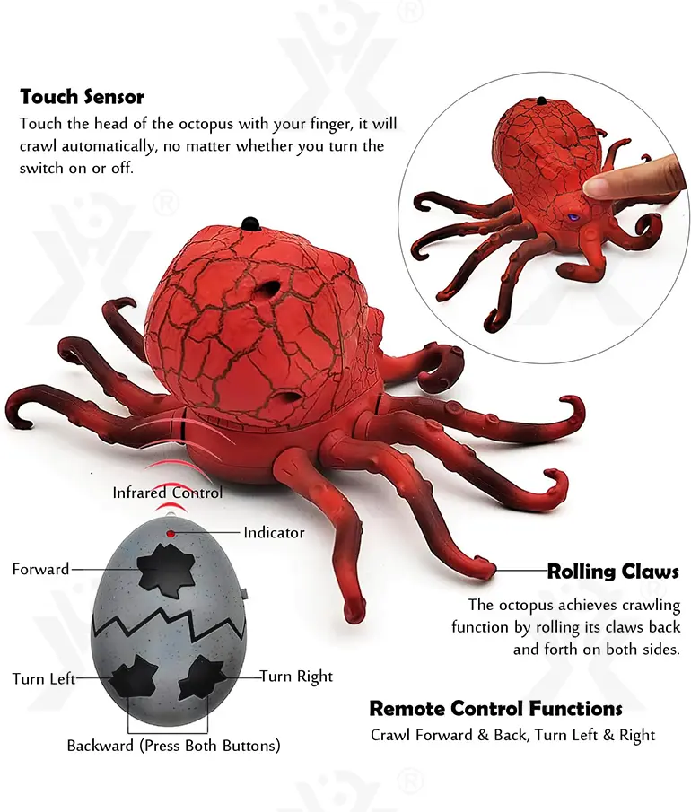 RC Octopus Toys, Fun RC Toys For Family Play (TB-4877376) — illustrated product details, panel 3