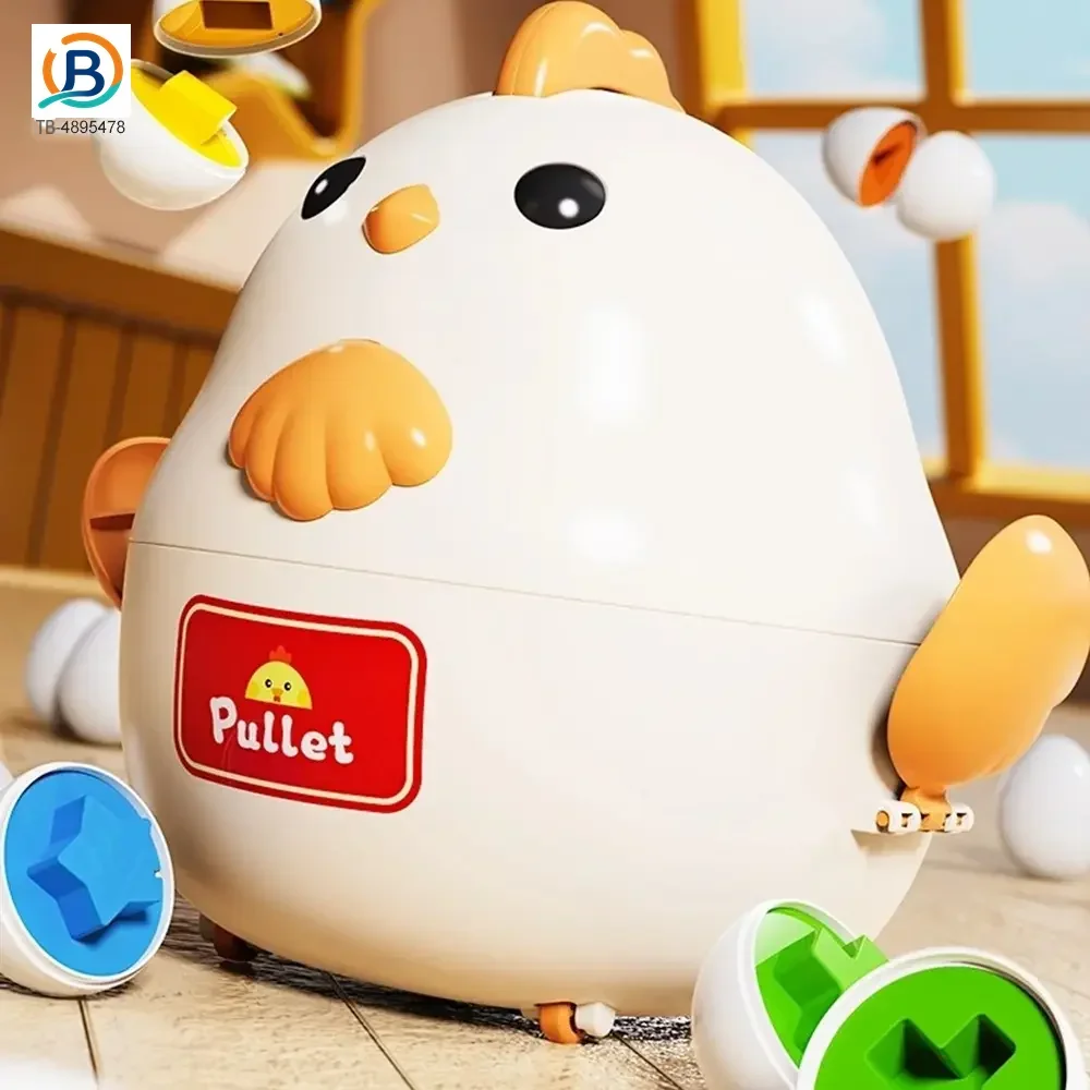 Chick Puzzle Matching Toy, Easter Egg Shape, For Shape and Color Recognition (TB-4895478) — product photograph 4