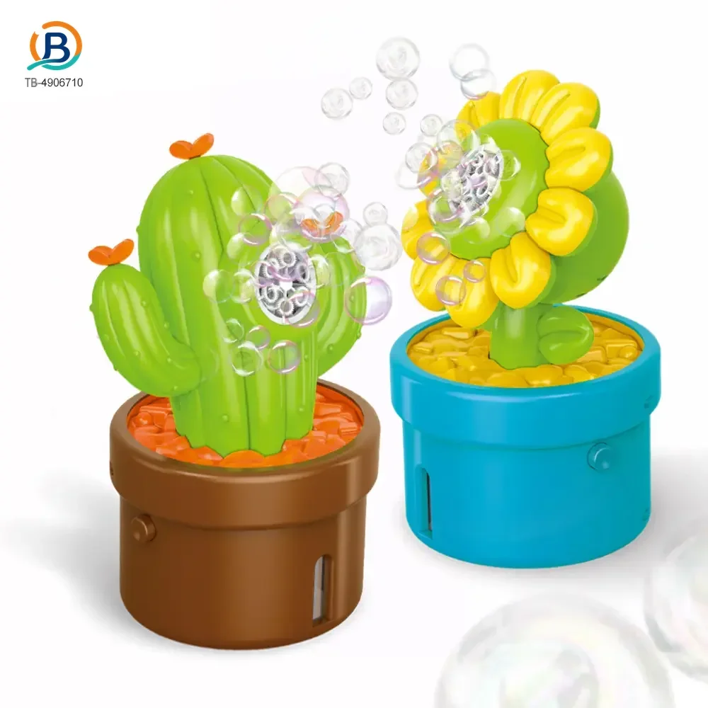 Plant-Shaped Bubble Machine Toy, Portable Cactus Bubble (TB-4906710) — product photograph 1