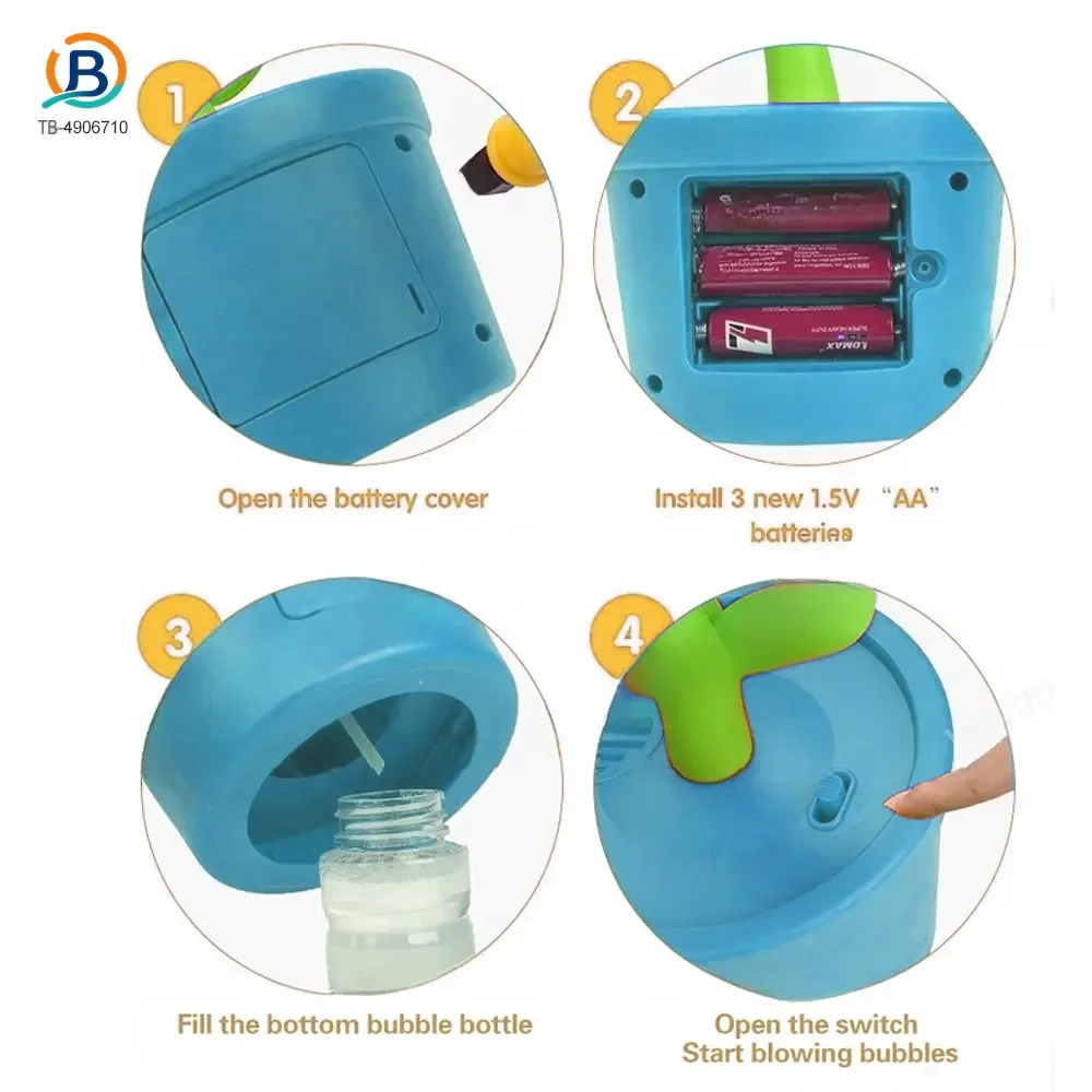 Plant-Shaped Bubble Machine Toy, Portable Cactus Bubble (TB-4906710) — product photograph 2