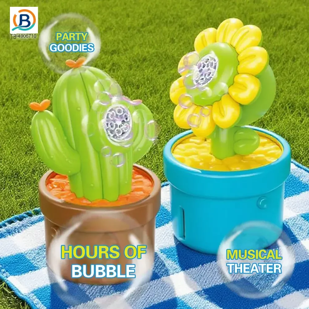 Plant-Shaped Bubble Machine Toy, Portable Cactus Bubble (TB-4906710) — product photograph 3
