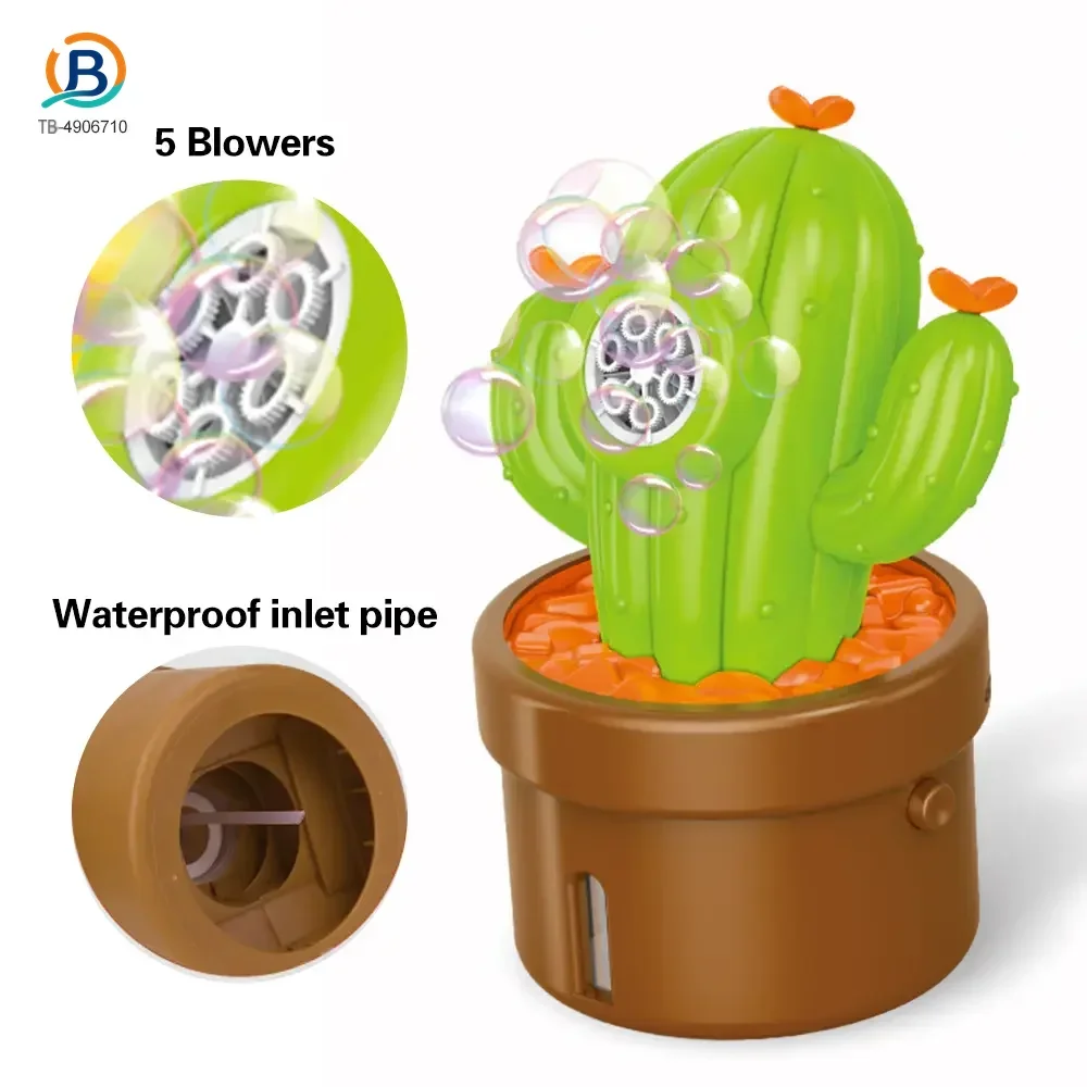 Plant-Shaped Bubble Machine Toy, Portable Cactus Bubble (TB-4906710) — product photograph 4