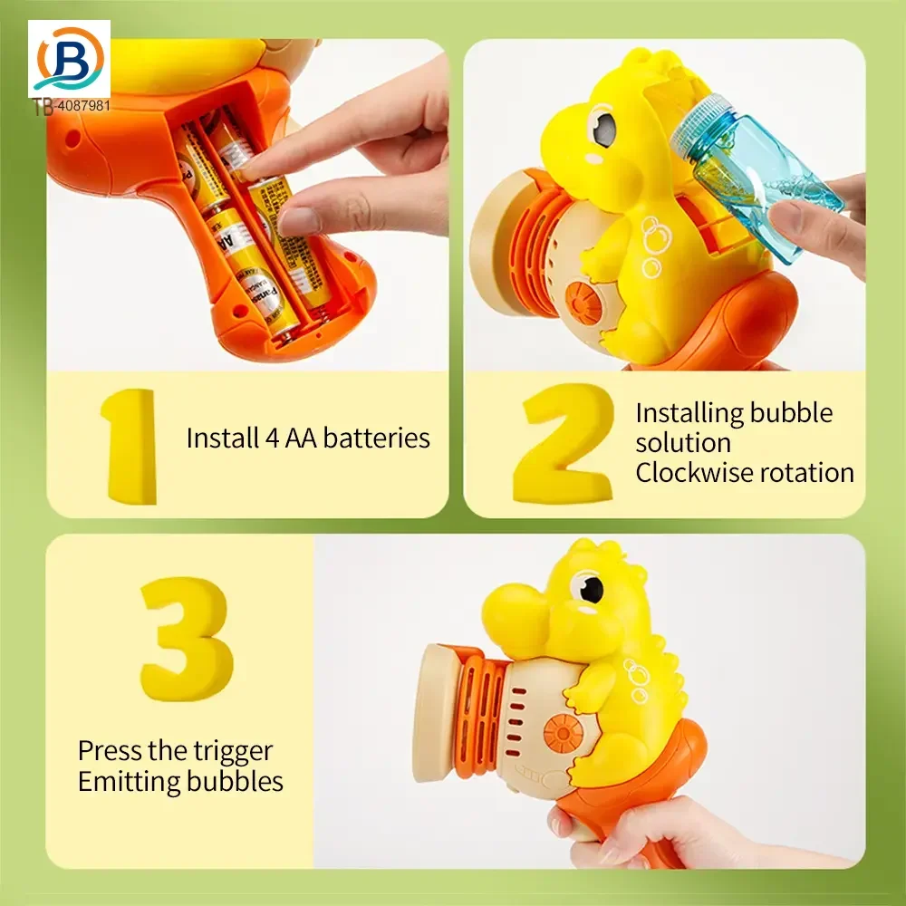 Dinosaur Bubble Gun (TB-4087981) — product photograph 5
