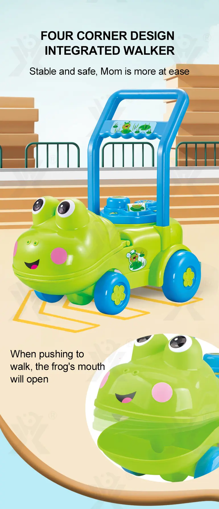 Lovely Frog Baby Walker (TB-1527909) — illustrated product details, panel 3