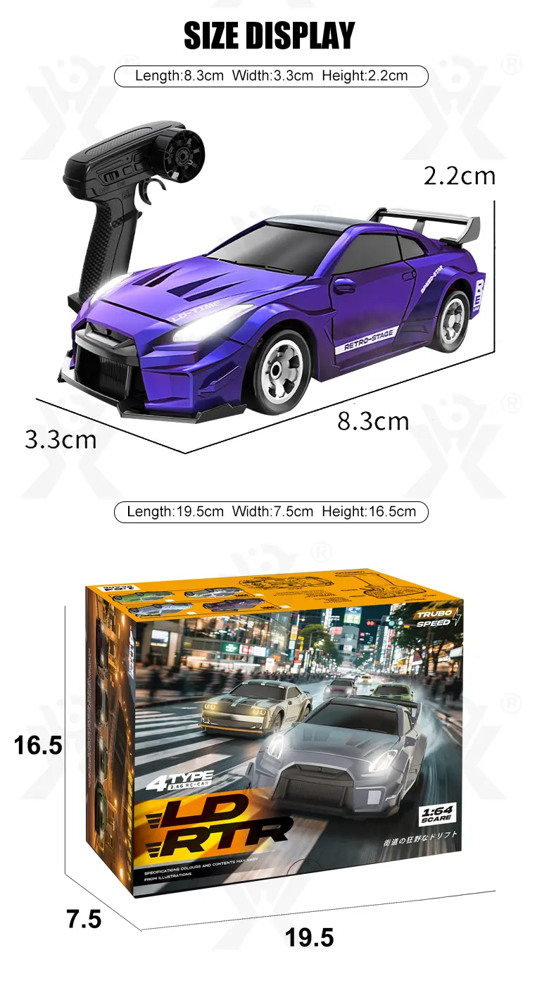 1: 64 Mini RC Car Toy, Remote Control Drift Car Toy (TB-4964566) — illustrated product details, panel 10