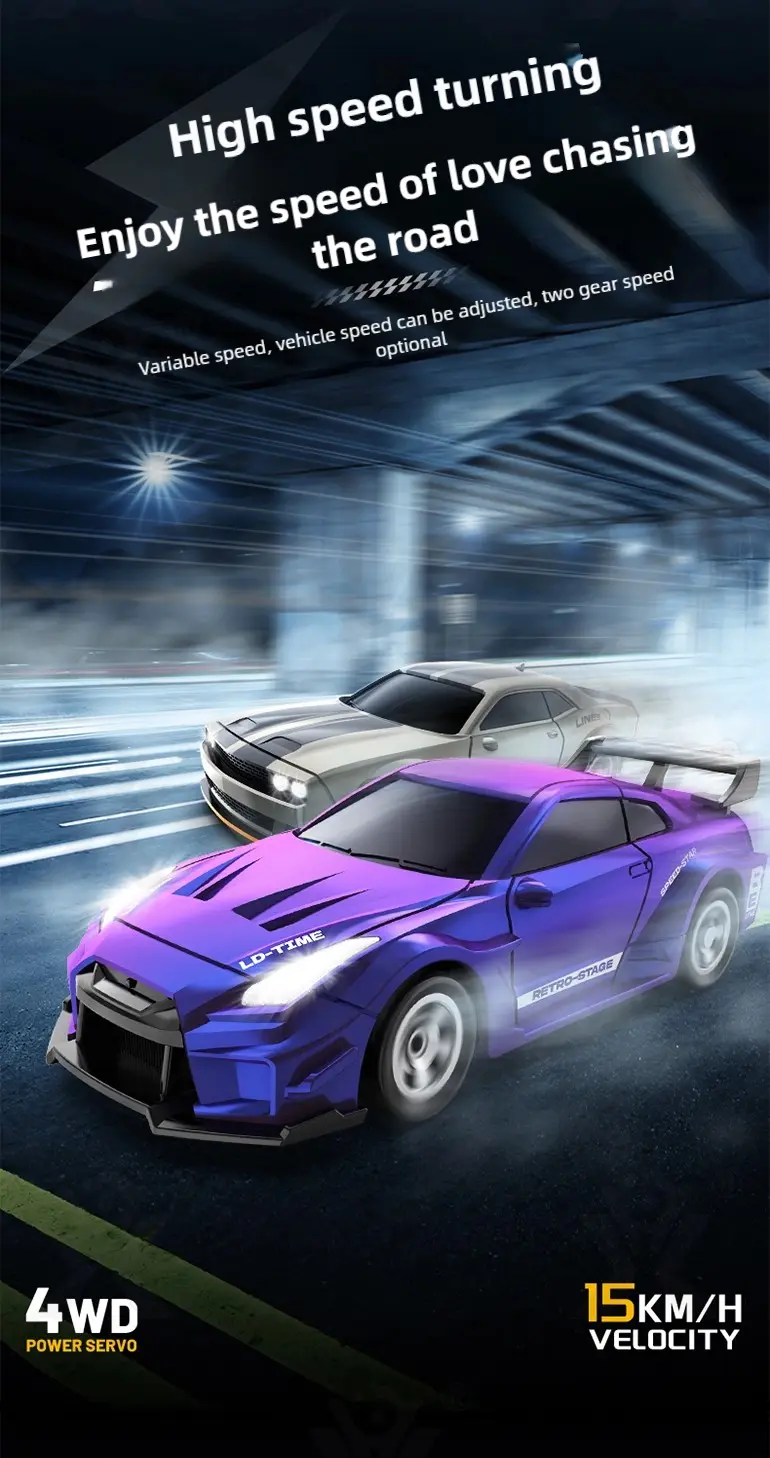 1: 64 Mini RC Car Toy, Remote Control Drift Car Toy (TB-4964566) — illustrated product details, panel 2