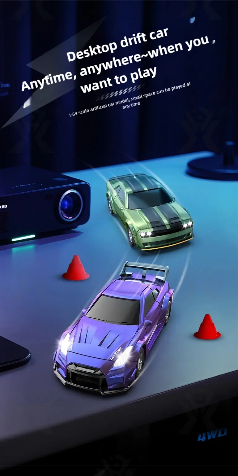1: 64 Mini RC Car Toy, Remote Control Drift Car Toy (TB-4964566) — illustrated product details, panel 4