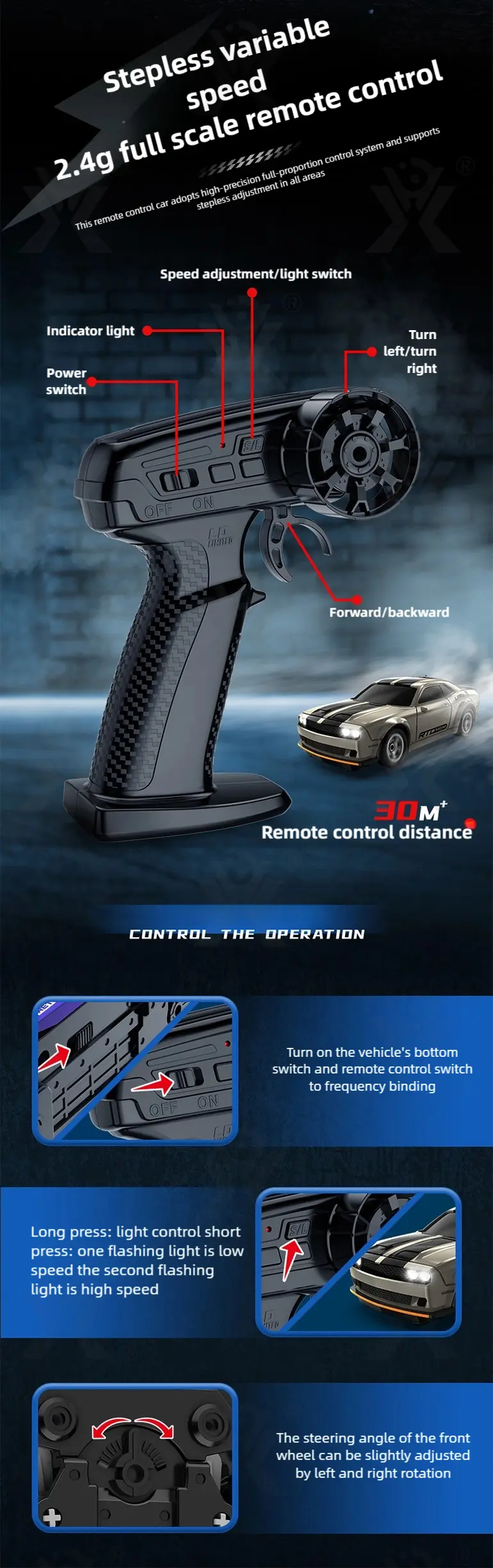 1: 64 Mini RC Car Toy, Remote Control Drift Car Toy (TB-4964566) — illustrated product details, panel 8