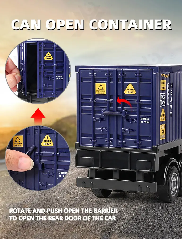 1:24 RC Trailer Car, Semi Truck Toy (TB-4376444) — illustrated product details, panel 2