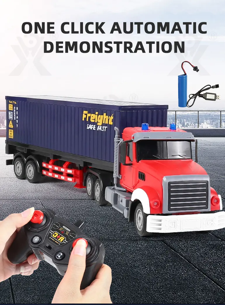 1:24 RC Trailer Car, Semi Truck Toy (TB-4376444) — illustrated product details, panel 3
