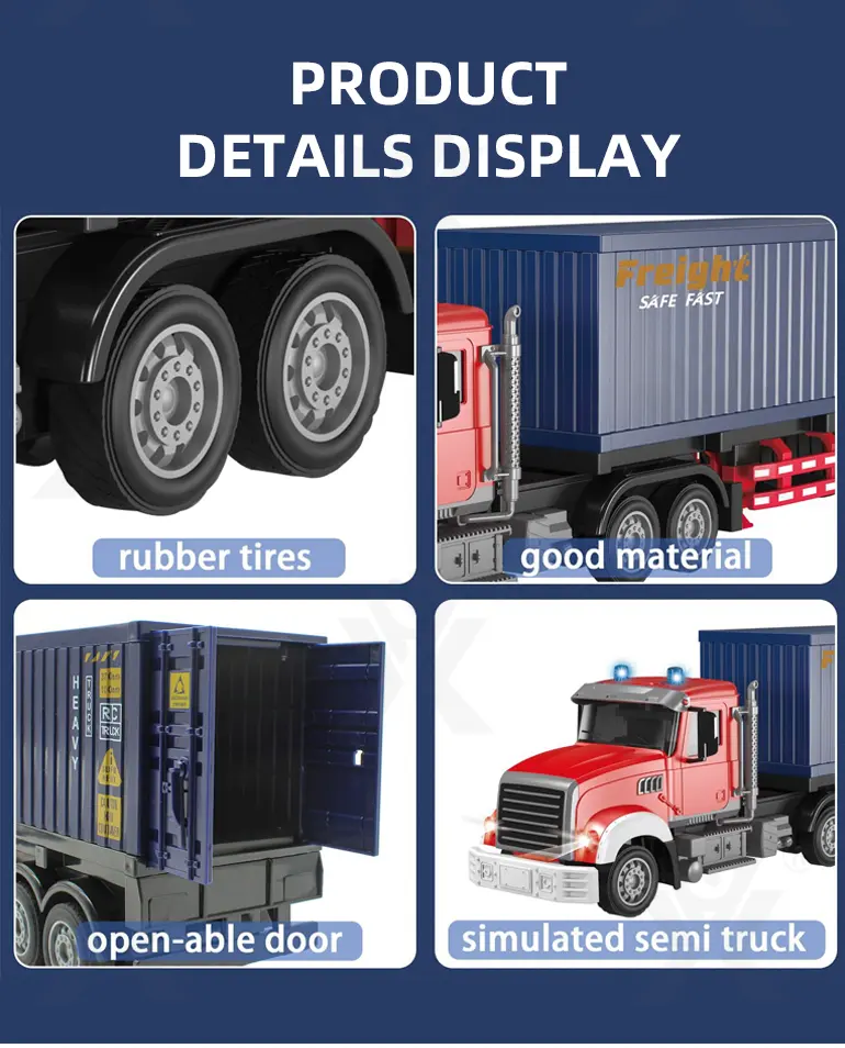 1:24 RC Trailer Car, Semi Truck Toy (TB-4376444) — illustrated product details, panel 5