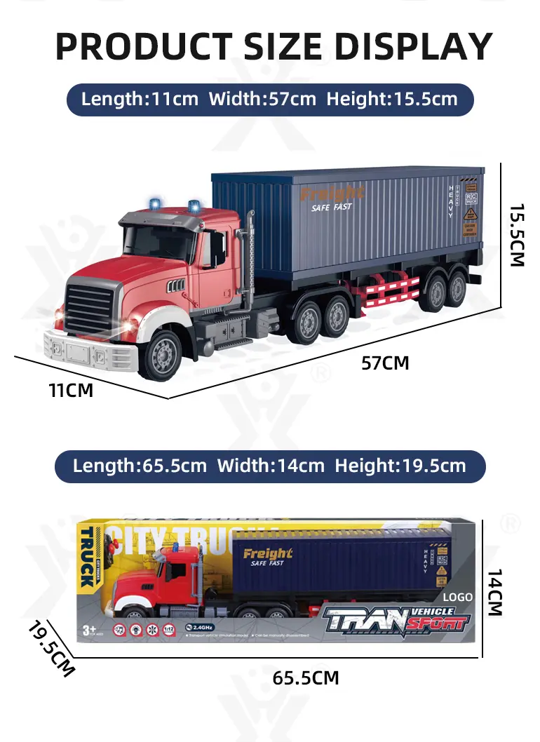 1:24 RC Trailer Car, Semi Truck Toy (TB-4376444) — illustrated product details, panel 7