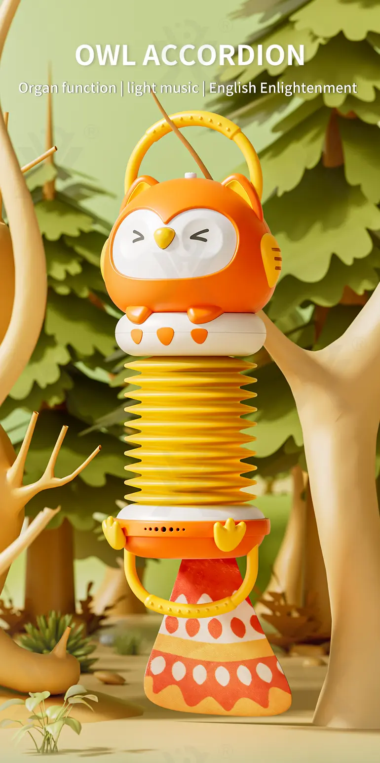 Owl Accordion Toy (TB-2323406) — illustrated product details, panel 1