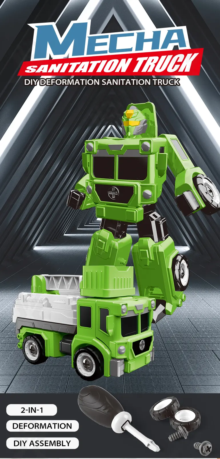 DIY Transforming Car Toy (TB-2007598) — illustrated product details, panel 1