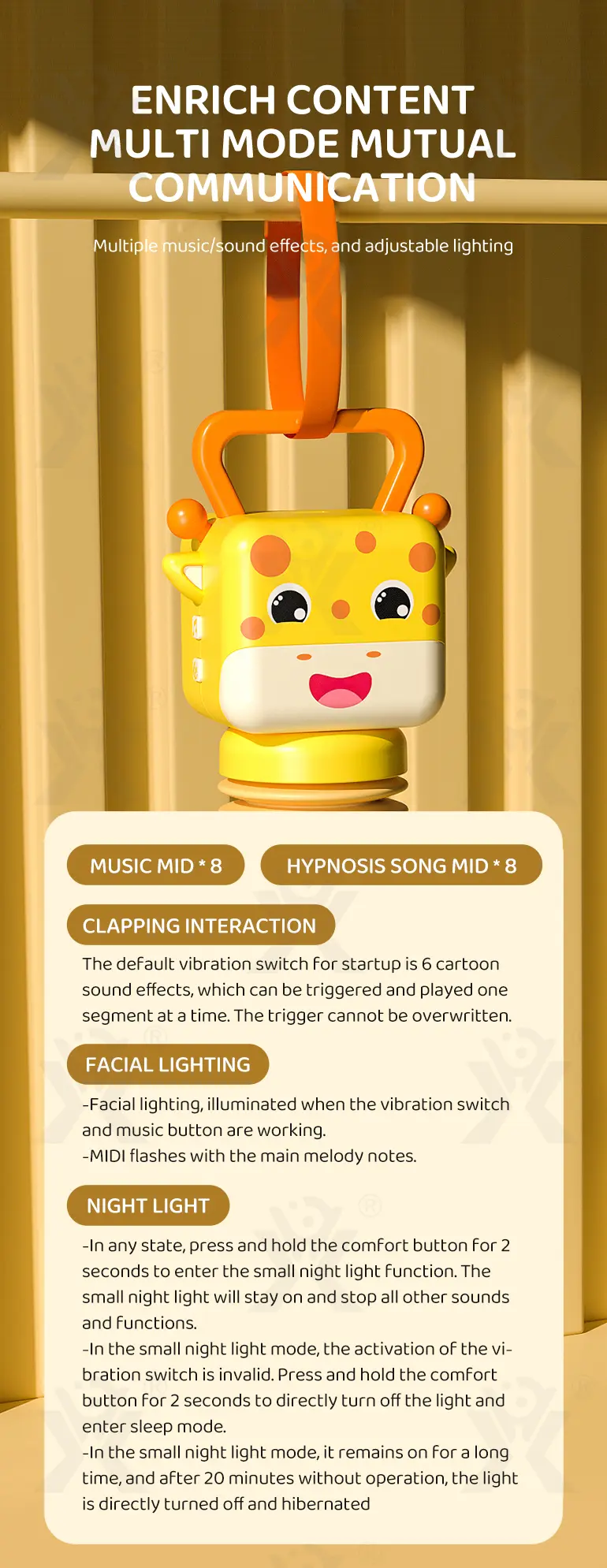 Giraffe Accordion Toy, Musical Toy (TB-4166173) — illustrated product details, panel 8