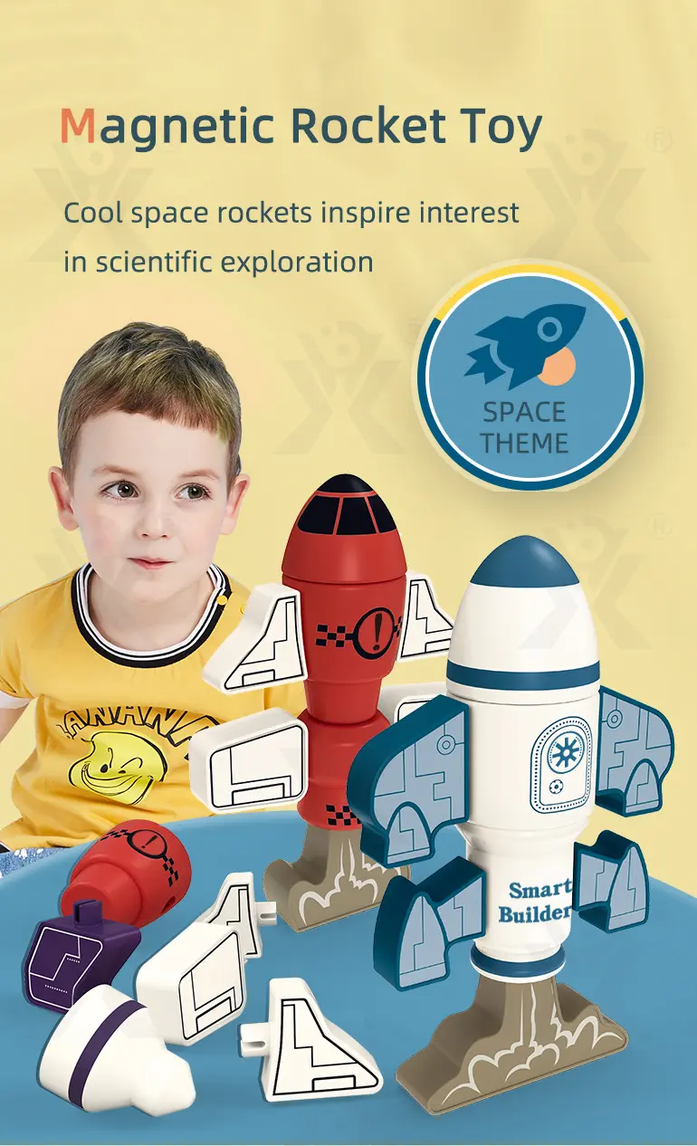 Magnetic Rocket Toys (TB-1521401) — illustrated product details, panel 1
