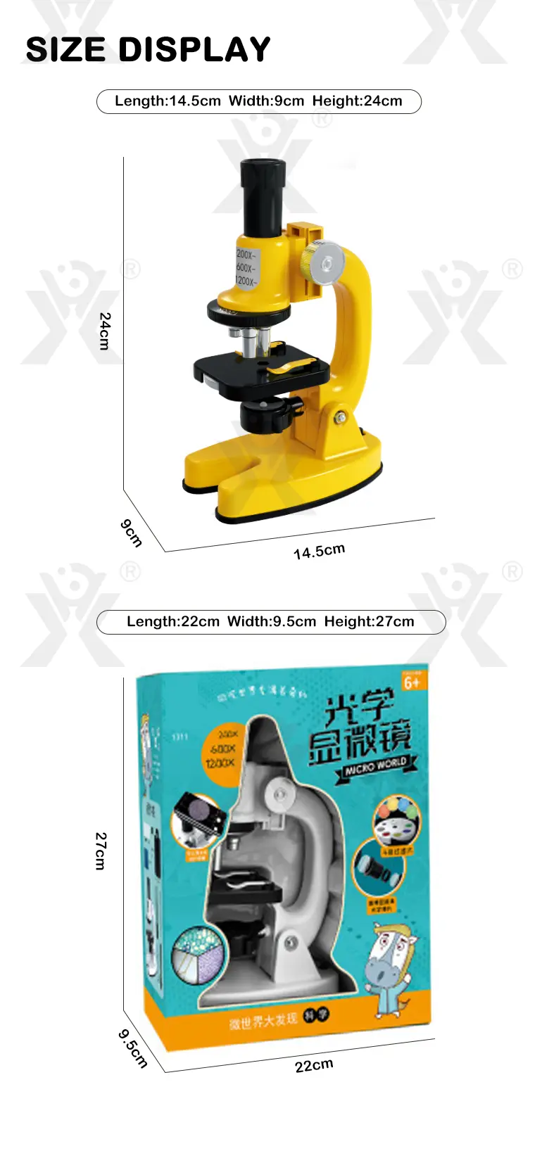 Optical Microscope Toy Set (TB-4062274) — illustrated product details, panel 13