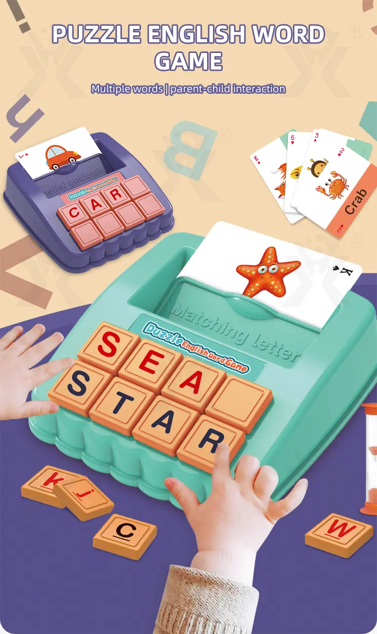 Spelling Games, Puzzle English Toy (TB-1464197) — illustrated product details, panel 1