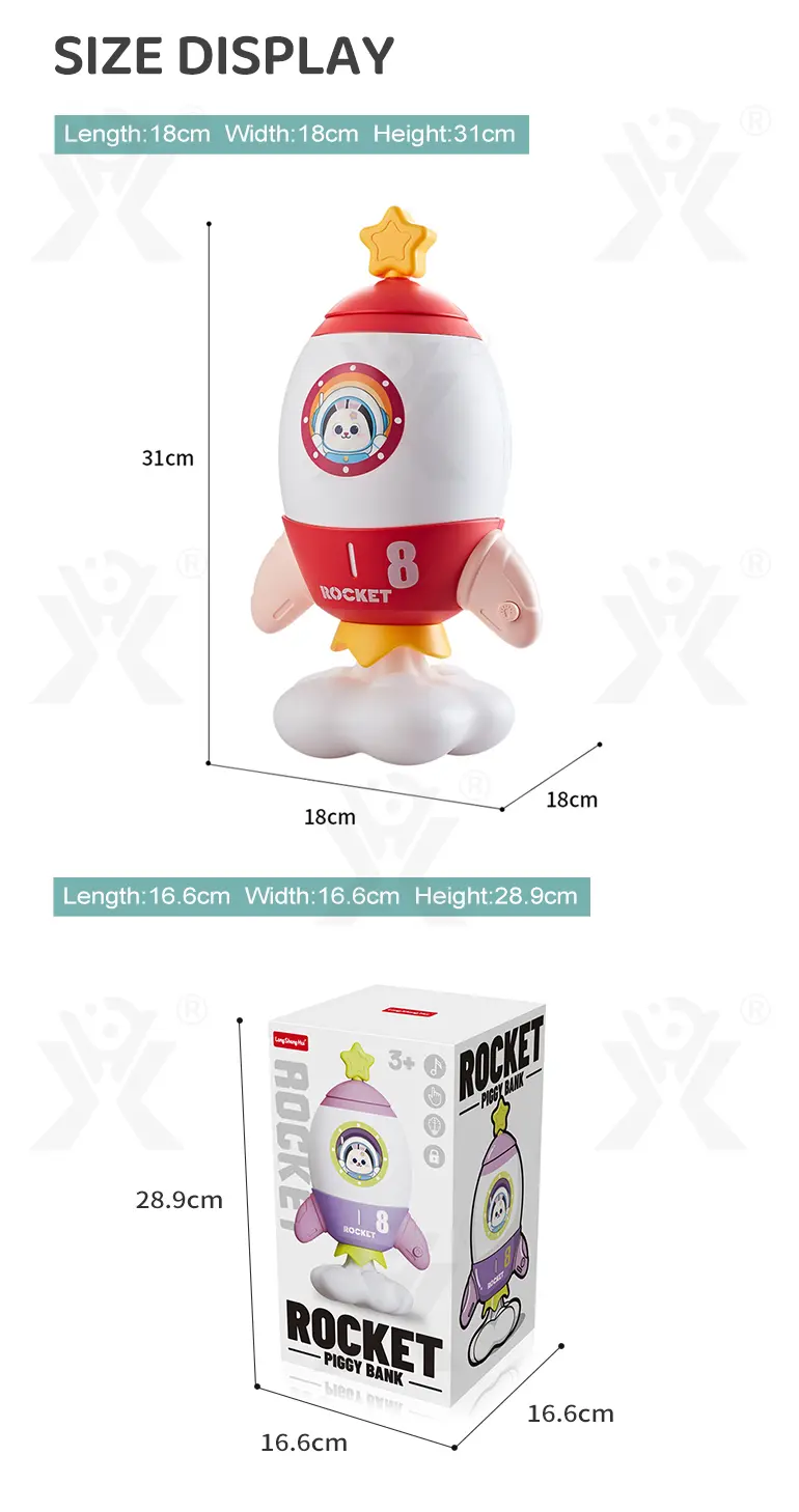 Custom Rocket Piggy Bank (TB-4007537) — illustrated product details, panel 11