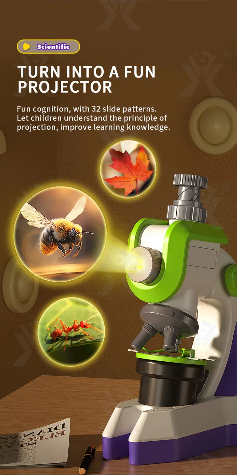 Science Slide Microscope Projector Kit (TB-4156254) — illustrated product details, panel 2