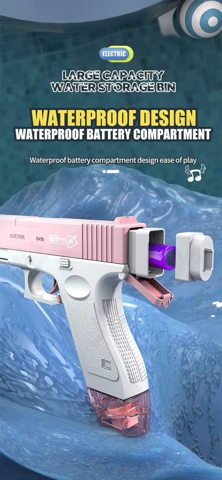 Kids Automatic Water Gun (TB-3989061) — illustrated product details, panel 6