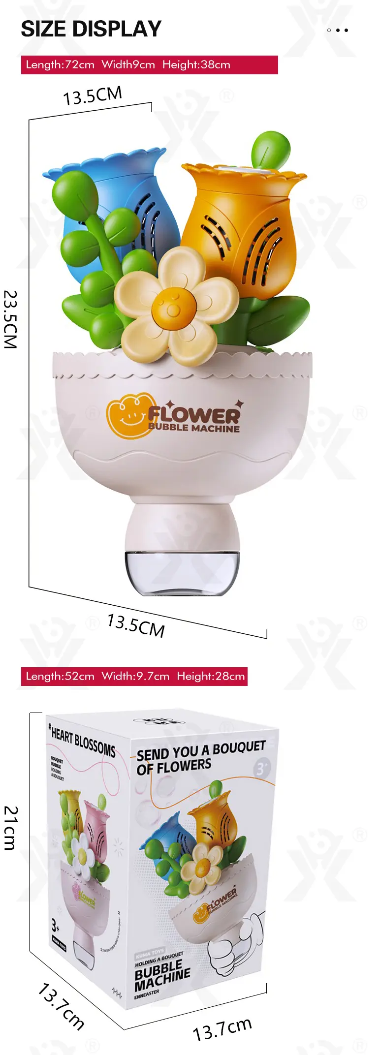 Electric Handheld Flower Bubble Machine Toy (TB-4923029) — illustrated product details, panel 11