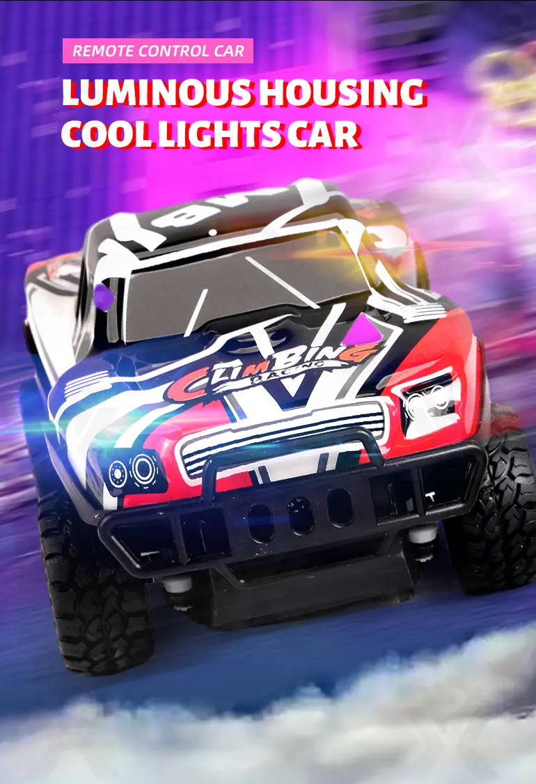 1:24 Scale Glowing RC Car, High Speed, Ultra Fun (TB-4325629) — illustrated product details, panel 2