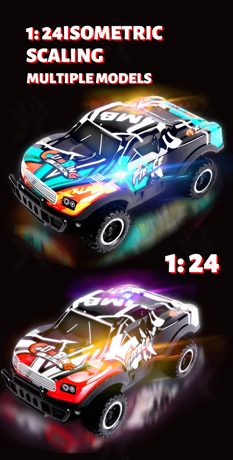 1:24 Scale Glowing RC Car, High Speed, Ultra Fun (TB-4325629) — illustrated product details, panel 3