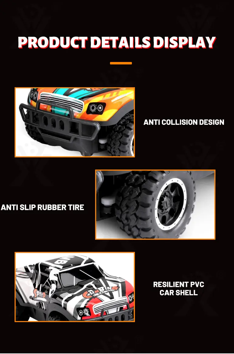 1:24 Scale Glowing RC Car, High Speed, Ultra Fun (TB-4325629) — illustrated product details, panel 6