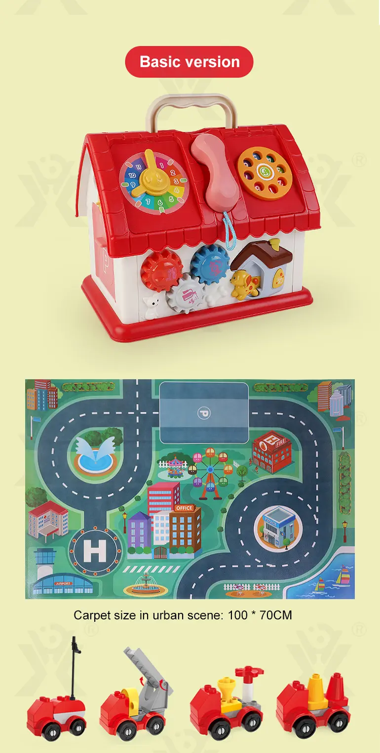 Playhouse Block Toy with Cars (TB-4067814) — illustrated product details, panel 12