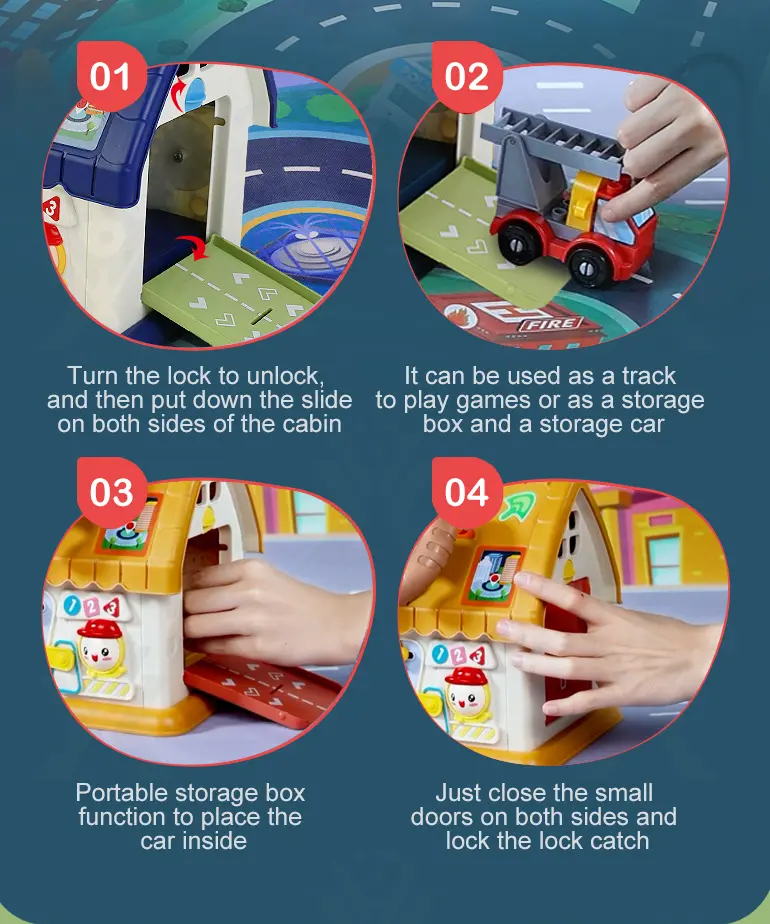 Playhouse Block Toy with Cars (TB-4067814) — illustrated product details, panel 8