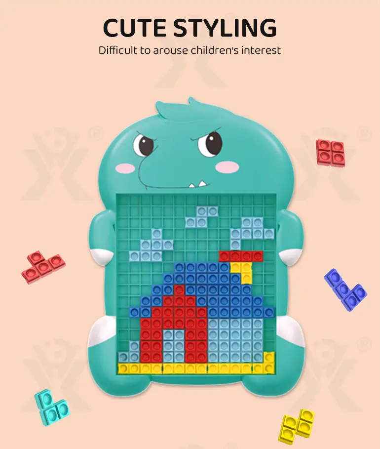 Pixel Art Puzzle Board Toy (TB-4023444) — illustrated product details, panel 2