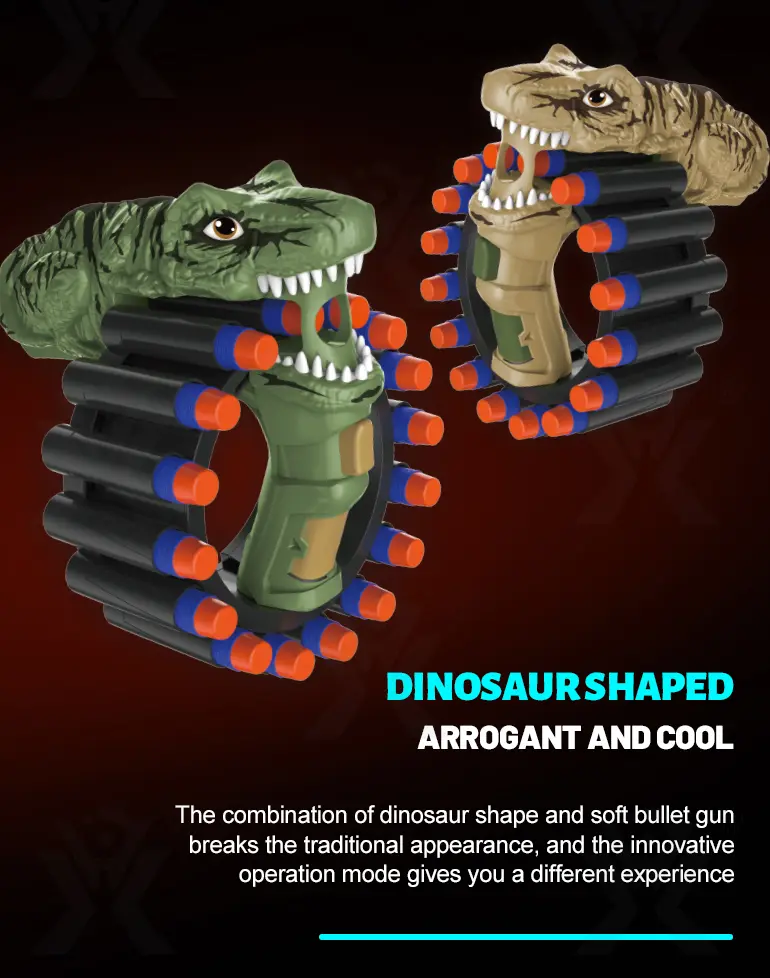 Soft Bullet Gun Toy with Dinosaur Shape (TB-3992396) — illustrated product details, panel 2