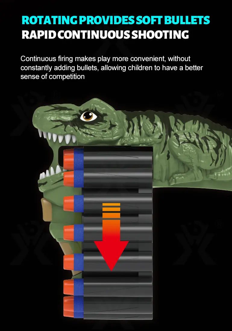 Soft Bullet Gun Toy with Dinosaur Shape (TB-3992396) — illustrated product details, panel 3