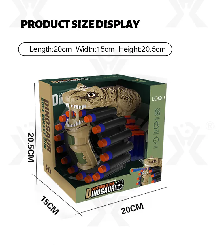 Soft Bullet Gun Toy with Dinosaur Shape (TB-3992396) — illustrated product details, panel 8