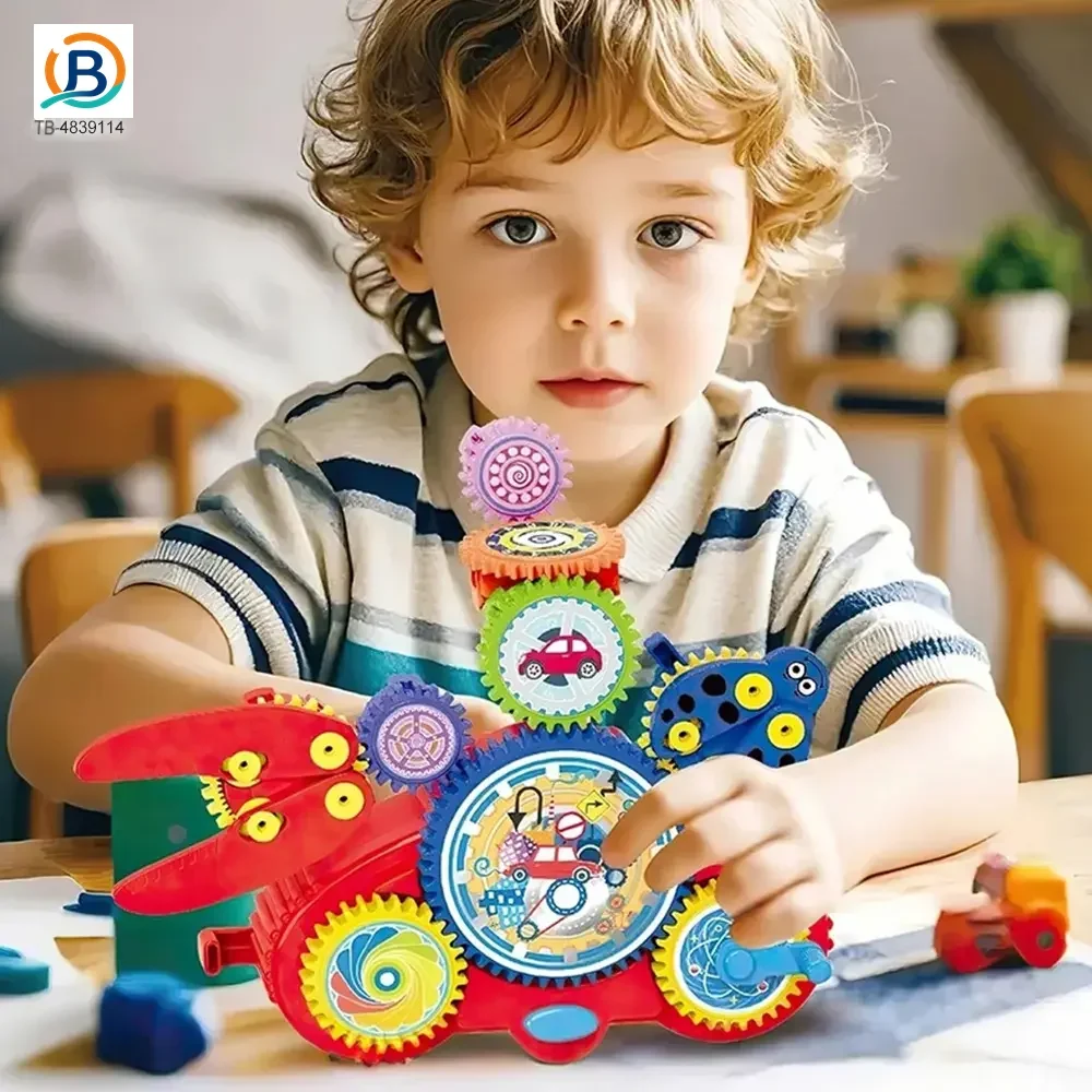 Kids Electric Rotating Gear Building Block Toy, 6 in 1 Educational Construction Toy Set (TB-4934208) — product photograph 2