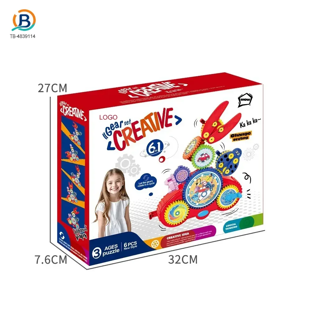 Kids Electric Rotating Gear Building Block Toy, 6 in 1 Educational Construction Toy Set (TB-4934208) — product photograph 5