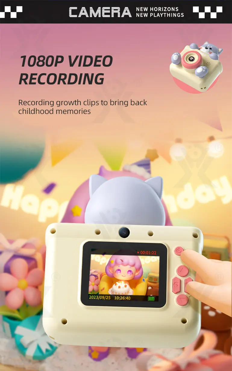 Kids Digital Cartoon Camera Toy (TB-44305919) — illustrated product details, panel 6