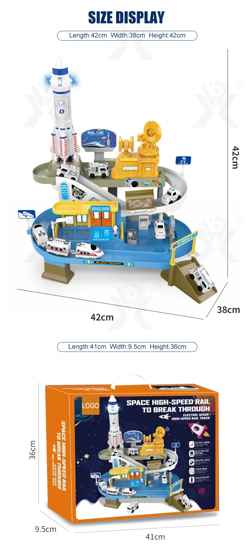 Space-Themed Track Toy Set (TB-4834526) — illustrated product details, panel 12