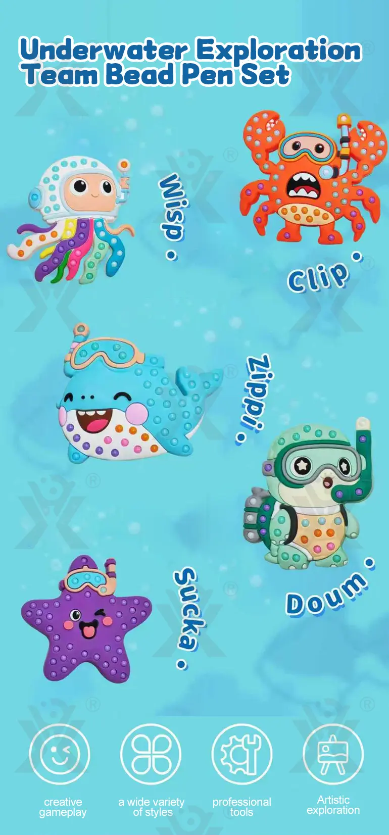 Children DIY Bead Art Set (TB-5196418) — illustrated product details, panel 1
