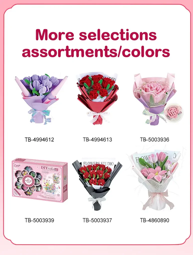 DIY Handmade Floral Toy, Beaded Bouquet Craft Kit (TB-4456179) — illustrated product details, panel 6