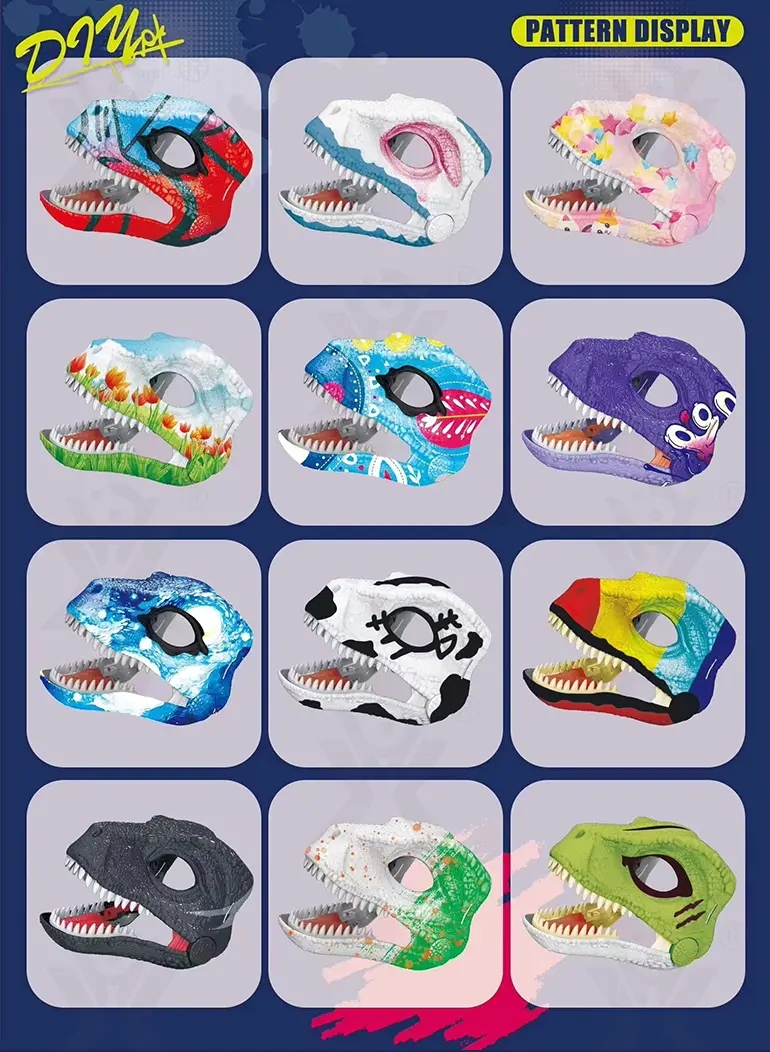 DIY Dinosaur Mask with Movable Jaw (TB-4934208) — illustrated product details, panel 5
