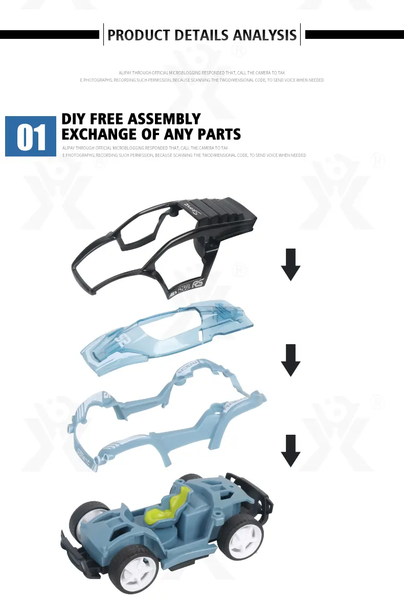 DIY Alloy Racing Car (TB-1525013) — illustrated product details, panel 3