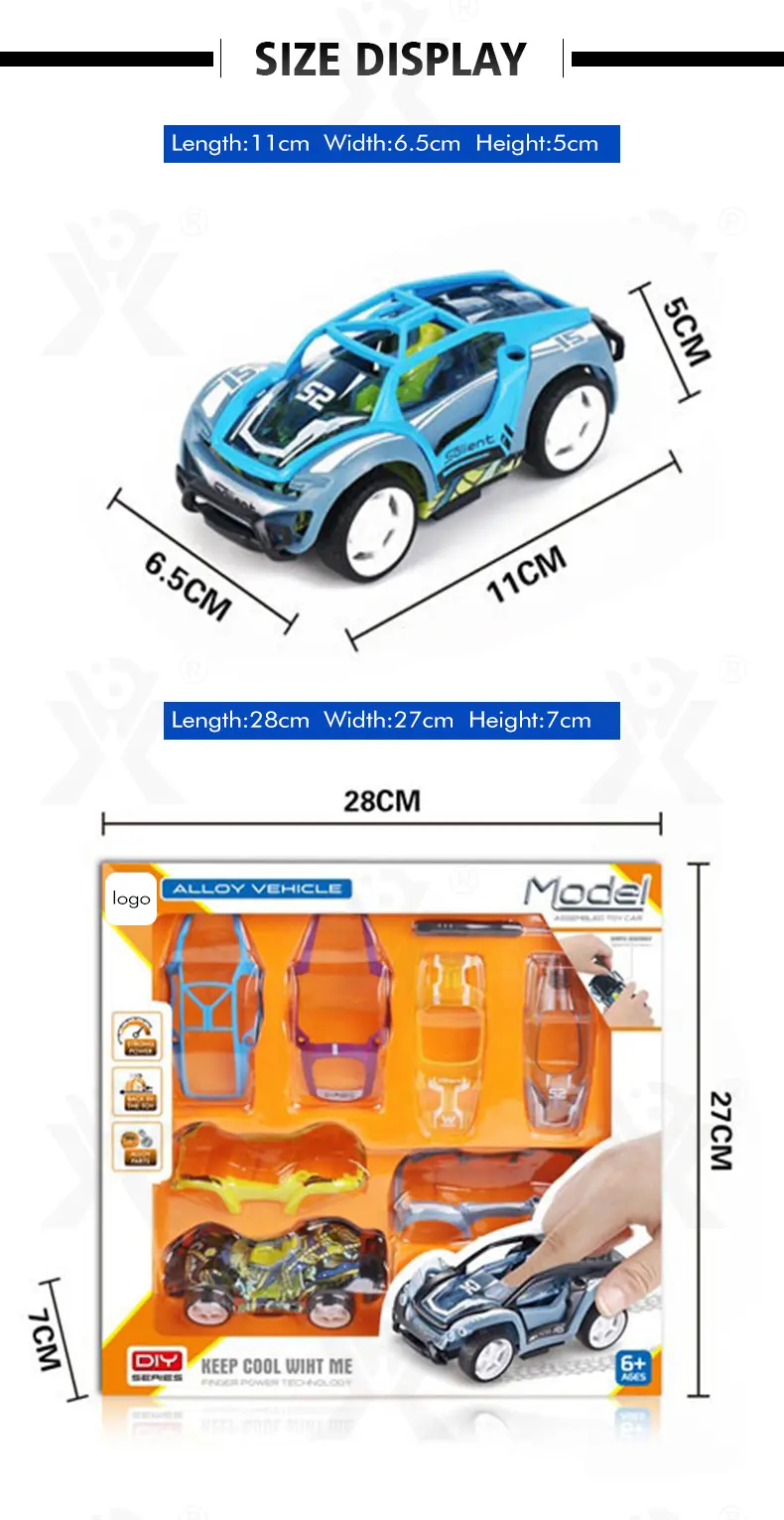 DIY Alloy Racing Car (TB-1525013) — illustrated product details, panel 7