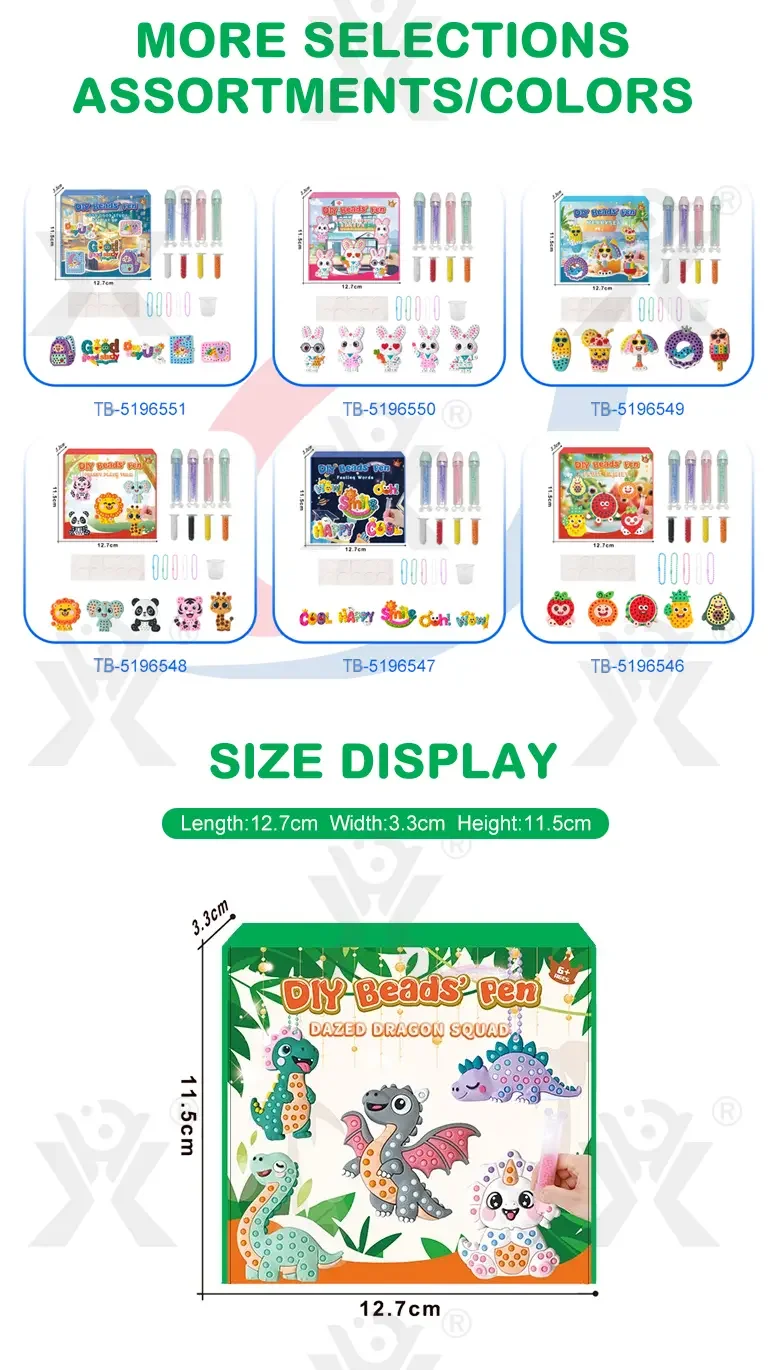 Dinosaur DIY Bead Art Set Toys (TB-5196479) — illustrated product details, panel 4