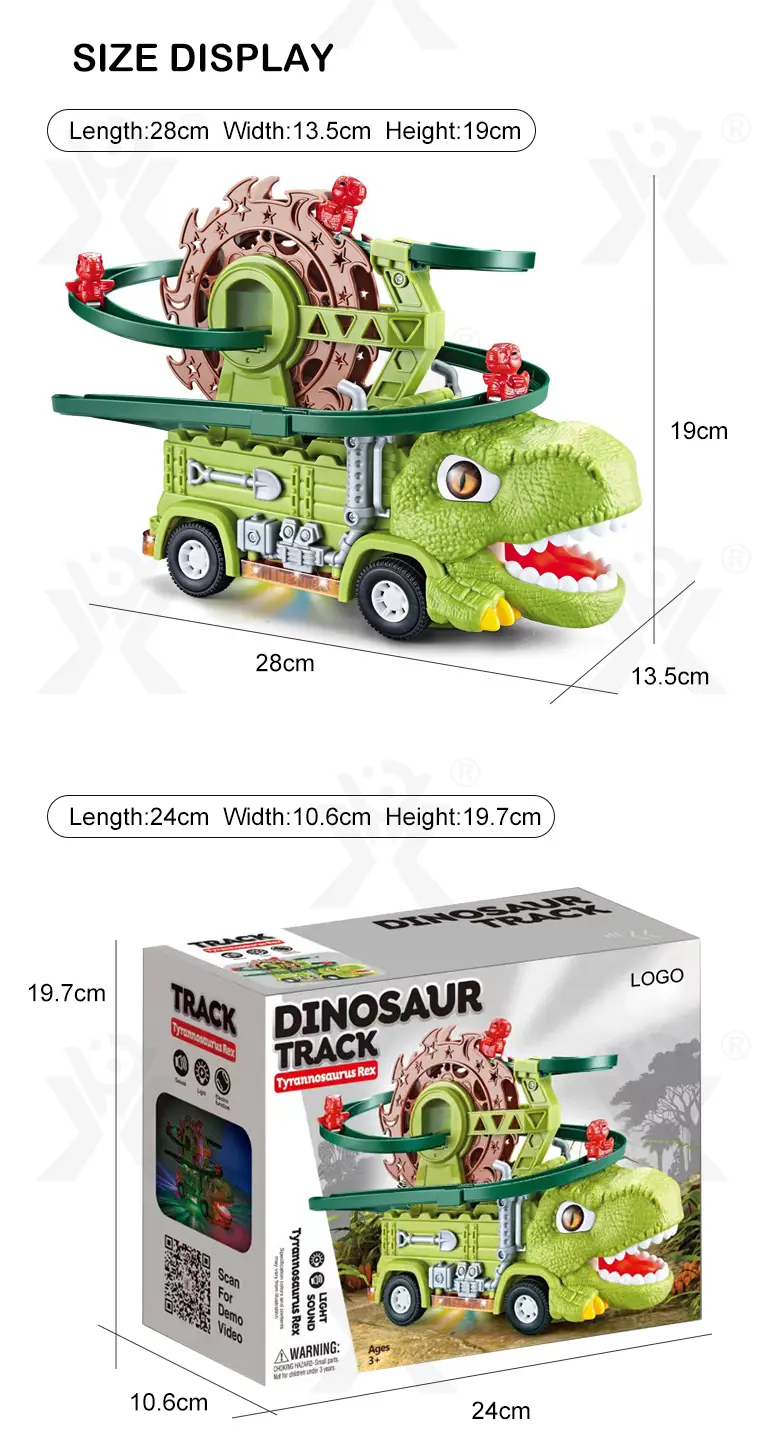 Dinosaur Slide Track Car Toys Set (TB-5020499) — illustrated product details, panel 11