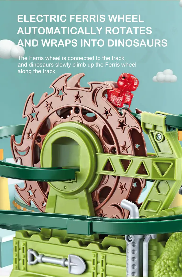 Dinosaur Slide Track Car Toys Set (TB-5020499) — illustrated product details, panel 4