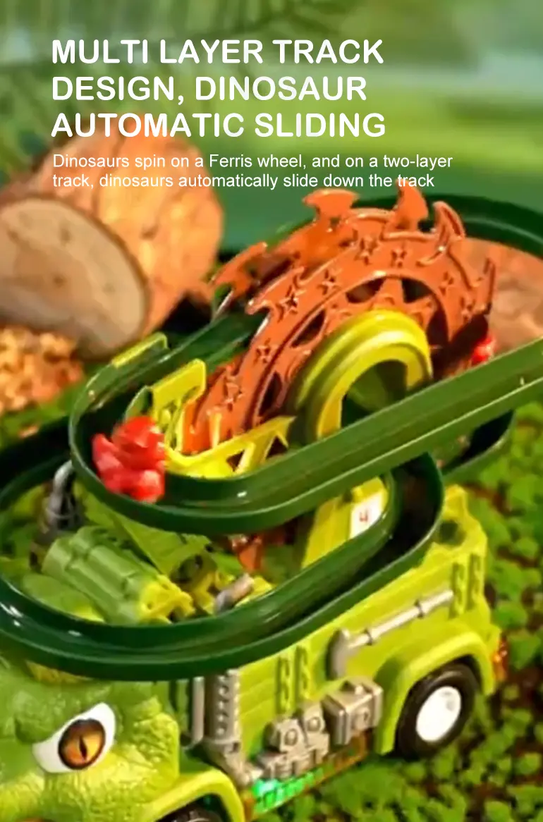 Dinosaur Slide Track Car Toys Set (TB-5020499) — illustrated product details, panel 5
