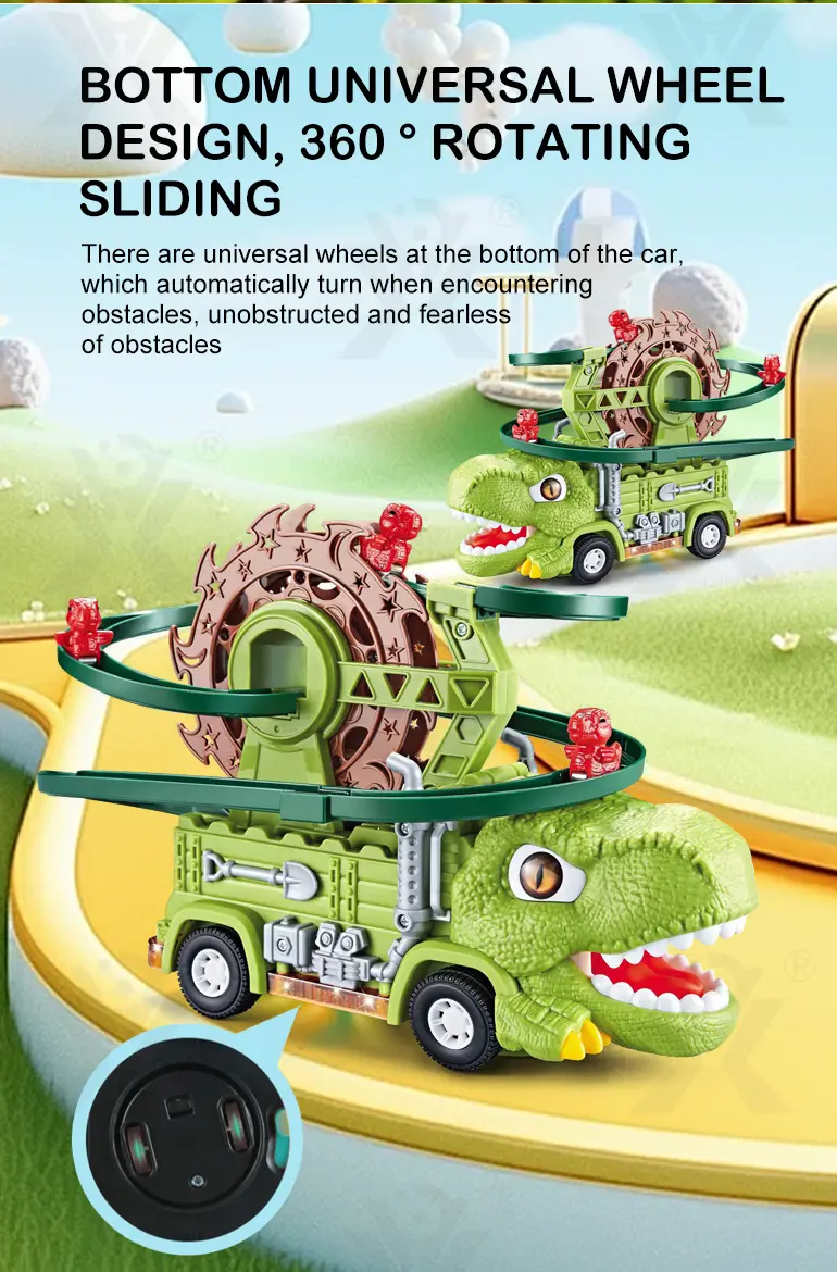 Dinosaur Slide Track Car Toys Set (TB-5020499) — illustrated product details, panel 6